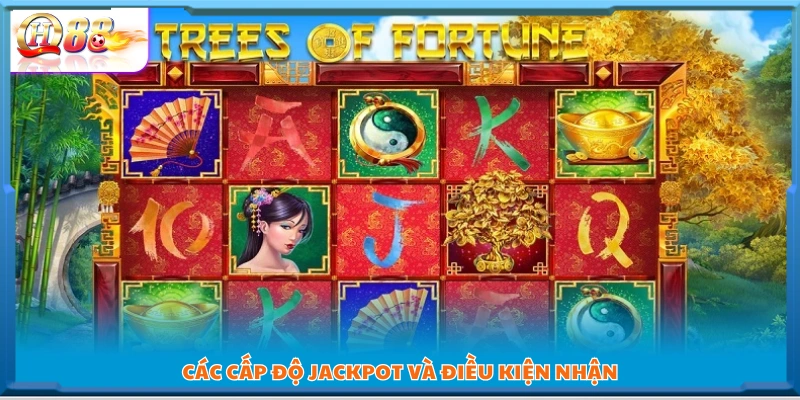 Nhiều cấp độ jackpot kèm điều kiện để nhận thưởng
