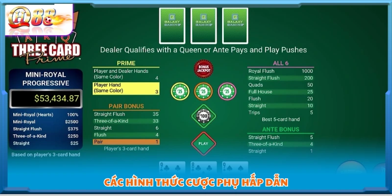 Những loại cược phụ mang lại cơ hội thưởng cao